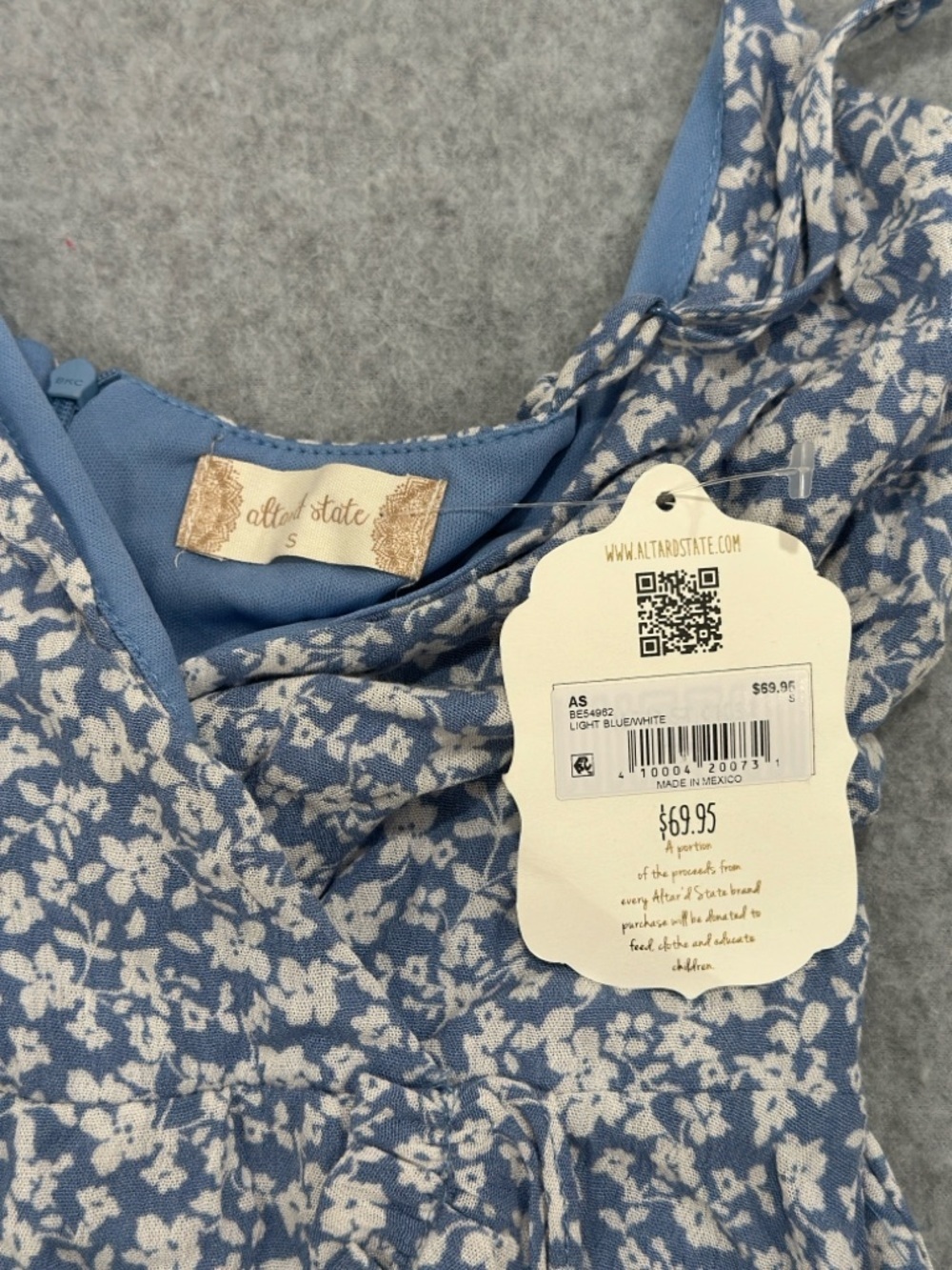 Altar'd State Light Blue and White Floral Sundress - Picture 3 of 9